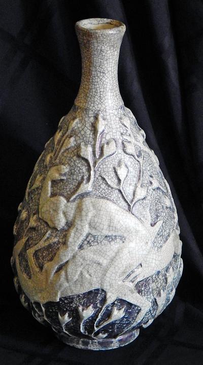 Jean Mayodon Nude Hunters with Deer by Jean Mayodon 1893 1967 France ceramic circa 1930s
