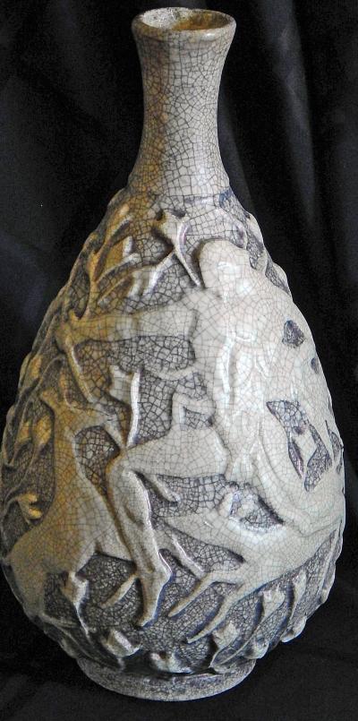 Jean Mayodon Nude Hunters with Deer by Jean Mayodon 1893 1967 France ceramic circa 1930s