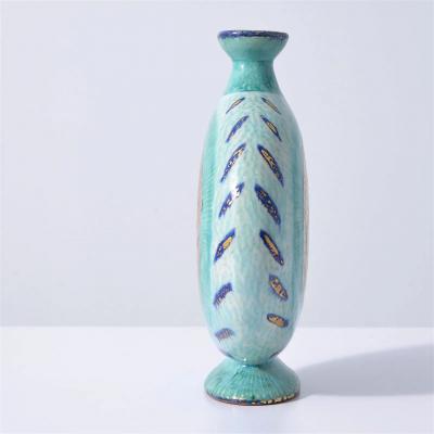Jean Mayodon Rare Art Deco Period Ceramic Moon Flask by Jean Mayodon