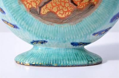 Jean Mayodon Rare Art Deco Period Ceramic Moon Flask by Jean Mayodon