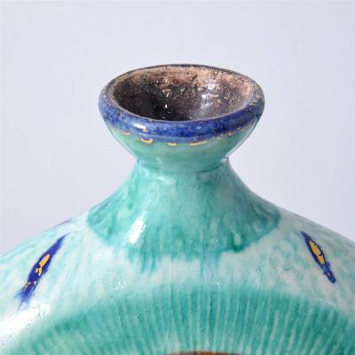 Jean Mayodon Rare Art Deco Period Ceramic Moon Flask by Jean Mayodon