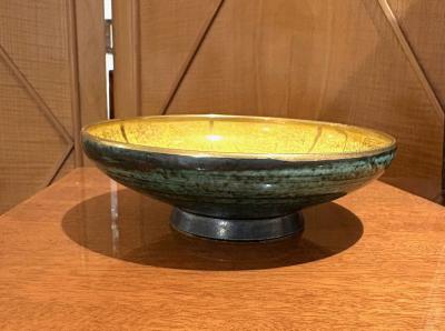 Jean Mayodon Yellow Ceramic bowl by Jean Mayodon