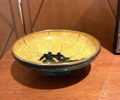 Jean Mayodon Yellow Ceramic bowl by Jean Mayodon