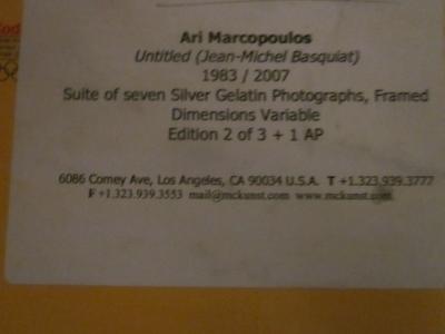Jean Michel Basquiat Basquiat 6 Silver Gelatin Photographs by Ari Marcopoulos