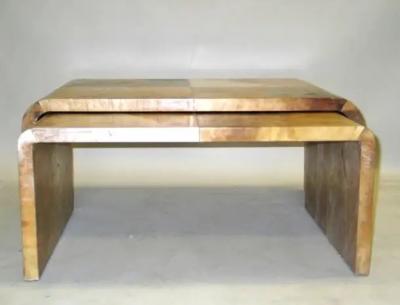 Jean Michel Frank 1 French Mid Century Parchment Coffee Tables Style ofJean Michel Frank