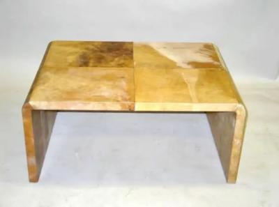 Jean Michel Frank 1 French Mid Century Parchment Coffee Tables Style ofJean Michel Frank