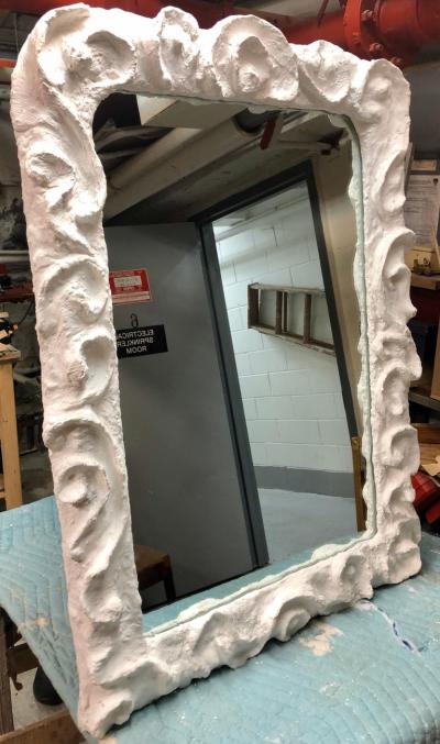 Jean Michel Frank 2 French Mid Century Modern Plaster Mirrors Style Giacometti Jean Michel Frank