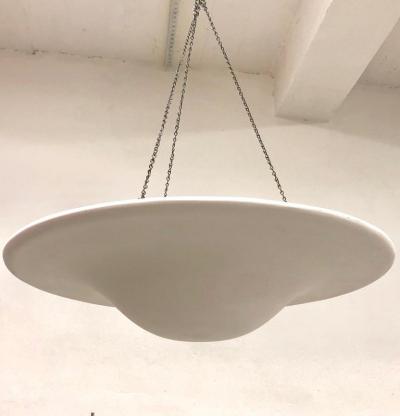 Jean Michel Frank 2 French Plaster Chandelier Pendants in Style of Giacometti Jean Michel Frank