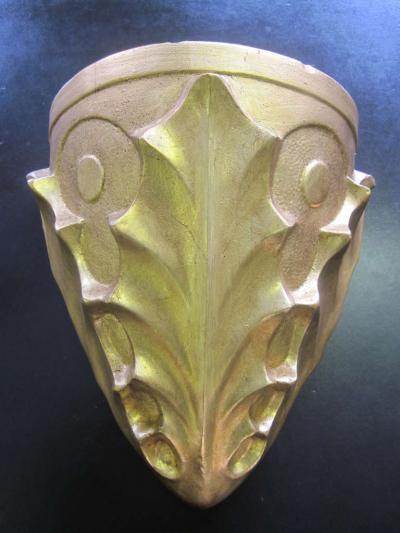Jean Michel Frank 2 Pairs French Gilt Terracotta Sconces Giacometti Jean Michel Frank