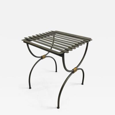 Jean Michel Frank 2 Pairs French Modern Neoclassical Iron Bench Luggage Racks Jean Michel Frank