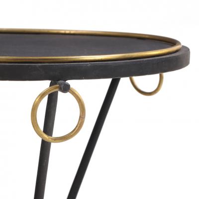 Jean Michel Frank A Gueridon style iron bronze drinks table in the manner of Jean Michel Frank 