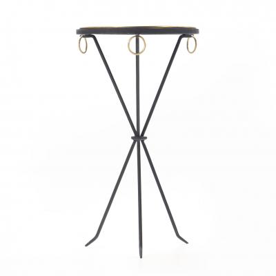 Jean Michel Frank A Gueridon style iron bronze drinks table in the manner of Jean Michel Frank 