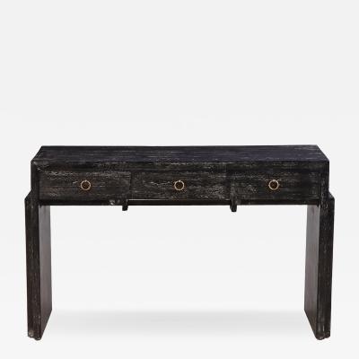 Jean Michel Frank A Minimalist Art Deco style Dark Cerused Oak Writing Desk 