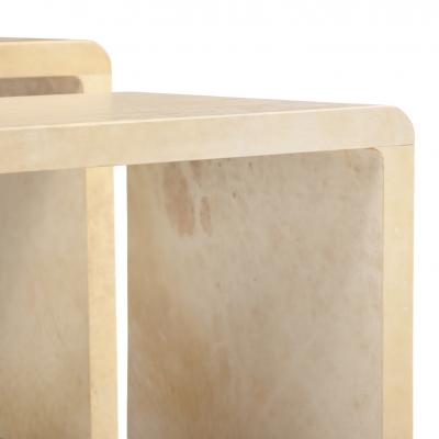 Jean Michel Frank A Nesting Set of Two Pergamino Parchment Covered Coffee Tables 