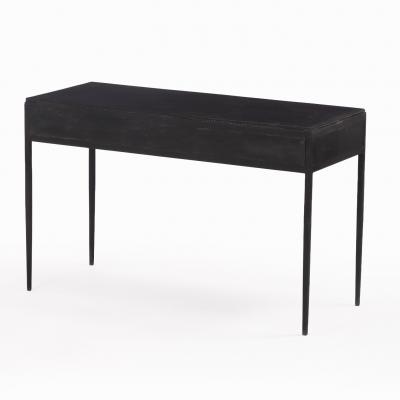 Jean Michel Frank A Painted Iron and Leather Writing Desk in the manner of Jean Michel Frank 