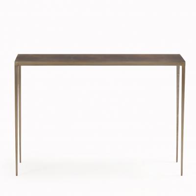 Jean Michel Frank A Pair of Bronze Wash Iron Console Tables in the manner of Jean Michel Frank 
