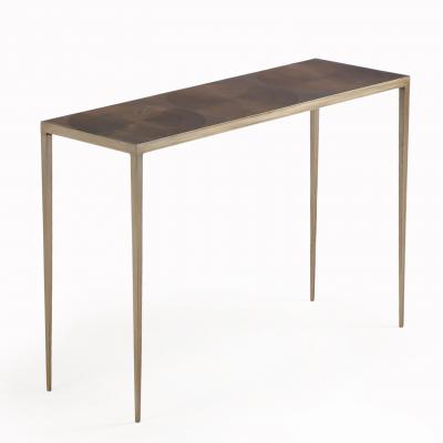 Jean Michel Frank A Pair of Bronze Wash Iron Console Tables in the manner of Jean Michel Frank 