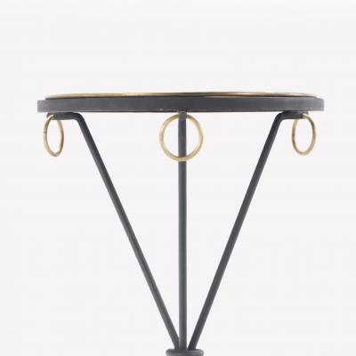 Jean Michel Frank A Pair of Gueridon Style Iron Bronze Tables in the manner of Jean Michel Frank