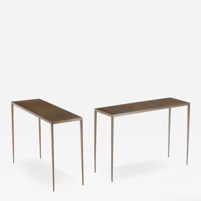 Jean Michel Frank A Pair of Iron Console Tables in the manner of Jean Michel Frank 