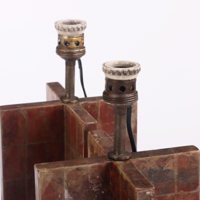 Jean Michel Frank A Pair of Mica Covered Table Lamps in the Manner of Jean Michel Frank 