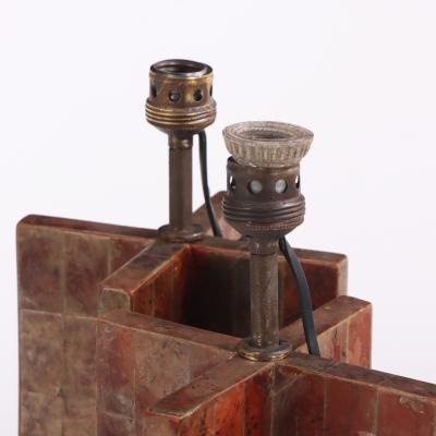 Jean Michel Frank A Pair of Mica Covered Table Lamps in the manner of Jean Michel Frank 