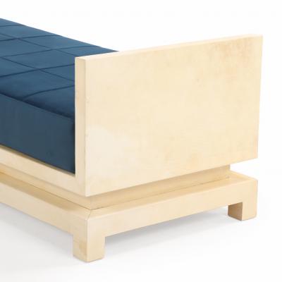 Jean Michel Frank A Parchment Covered Daybed Bench in the manner of Jean Michel Frank