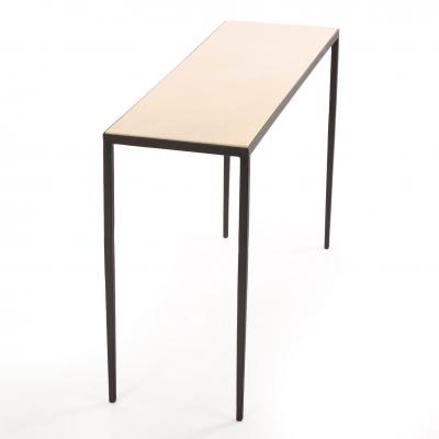 Jean Michel Frank A Parchment and Iron Console in the manner of Jean Michel Frank