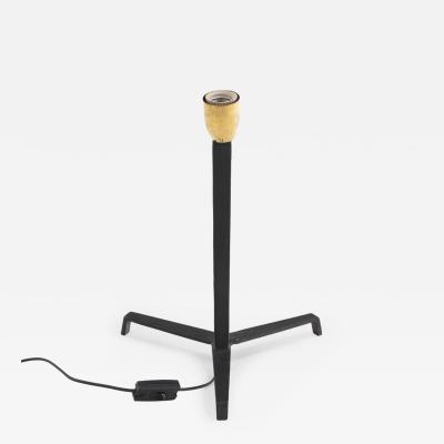 Jean Michel Frank A pair of iron tripod table lamps in the manner of Jean Michel Frank 