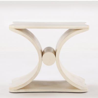 Jean Michel Frank A parchment covered stool or end table in the manner of Jean Michel Frank 