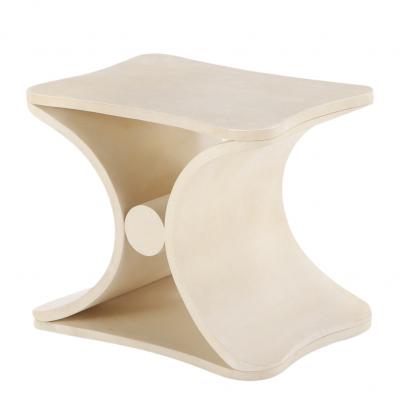 Jean Michel Frank A parchment covered stool or end table in the manner of Jean Michel Frank 