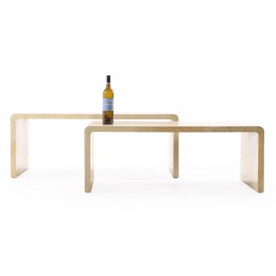 Jean Michel Frank A set of Pergamino Double Coffee Tables in the manner of Jean Michel Frank 