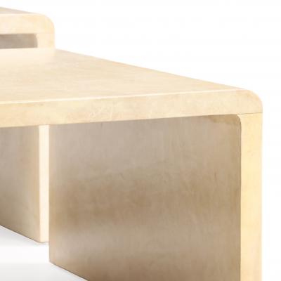 Jean Michel Frank A set of Pergamino Double Coffee Tables in the manner of Jean Michel Frank 