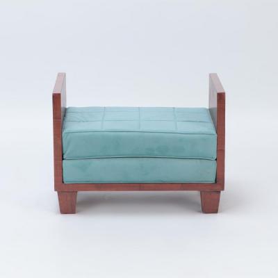 Jean Michel Frank A wooden upholstered bench in the manner of Jean Michel Frank contemporary 