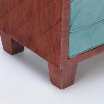 Jean Michel Frank A wooden upholstered bench in the manner of Jean Michel Frank contemporary 