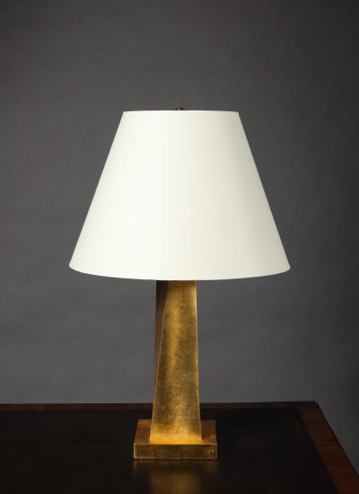 Jean Michel Frank Contemporary Gilt Coade Stone Lamps in the Style of Jean Michel Frank