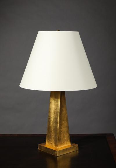 Jean Michel Frank Contemporary Gilt Coade Stone Lamps in the Style of Jean Michel Frank