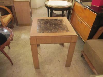 Jean Michel Frank Custom Cerused Oak Side Table with Parchment Top