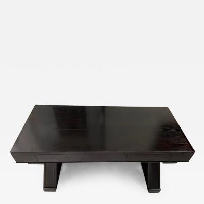 Jean Michel Frank Custom French Modern Neoclassical Carved and Cerused Oak Desk Jean Michel Frank