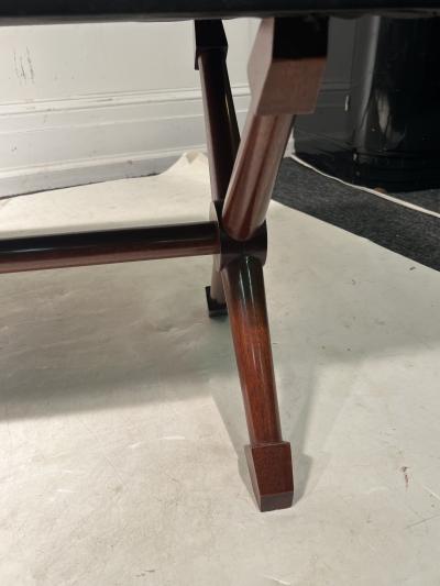 Jean Michel Frank EXCEPTIONAL MODERNIST X FORM BENCH IN THE MANNER OF JEAN MICHEL FRANK