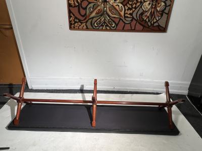 Jean Michel Frank EXCEPTIONAL MODERNIST X FORM BENCH IN THE MANNER OF JEAN MICHEL FRANK