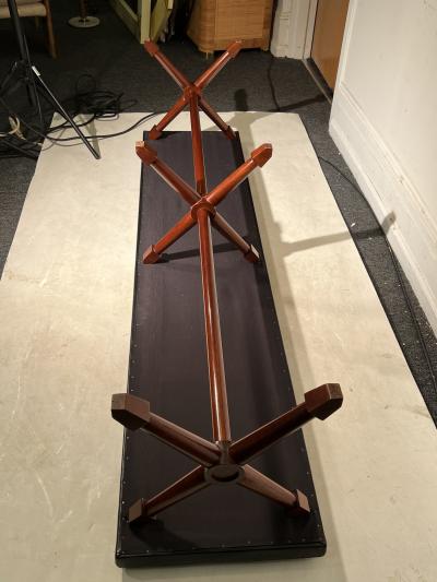 Jean Michel Frank EXCEPTIONAL MODERNIST X FORM BENCH IN THE MANNER OF JEAN MICHEL FRANK