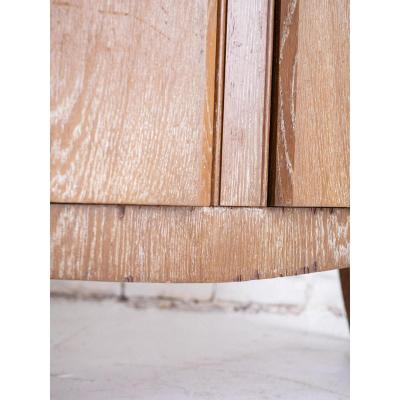 Jean Michel Frank French Art Deco Cerused Oak Server Cabinet 1940s