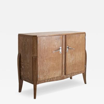 Jean Michel Frank French Art Deco Cerused Oak Server Cabinet 1940s