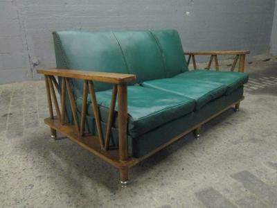 Jean Michel Frank French Cerused Oak Loveseat in the Style of Jean Michel Frank
