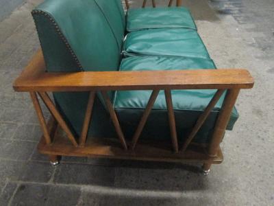 Jean Michel Frank French Cerused Oak Loveseat in the Style of Jean Michel Frank