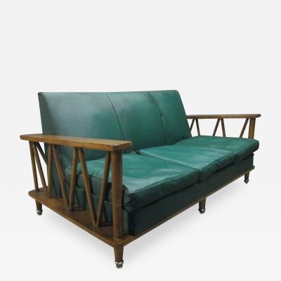 Jean Michel Frank French Cerused Oak Loveseat in the Style of Jean Michel Frank