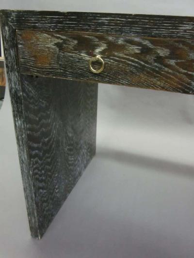 Jean Michel Frank French Mid Century Modern Cerused Oak Desk in the Manner of Jean Michel Frank