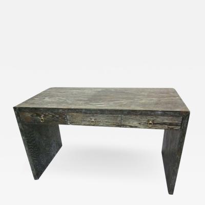 Jean Michel Frank French Mid Century Modern Cerused Oak Desk in the Manner of Jean Michel Frank