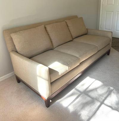 Jean Michel Frank French Mid Century Modern Style Sofa Couch in the style of Jean Michel Frank