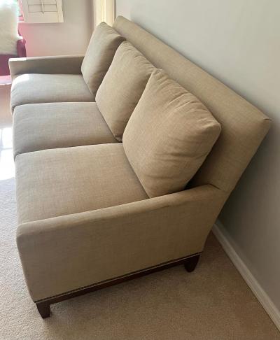 Jean Michel Frank French Mid Century Modern Style Sofa Couch in the style of Jean Michel Frank